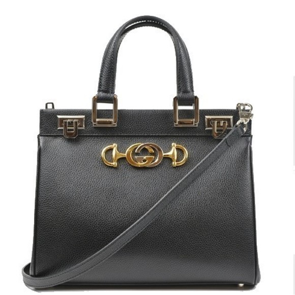 Gucci Zumi Handle Black Handbag Top - Picture 2 of 7